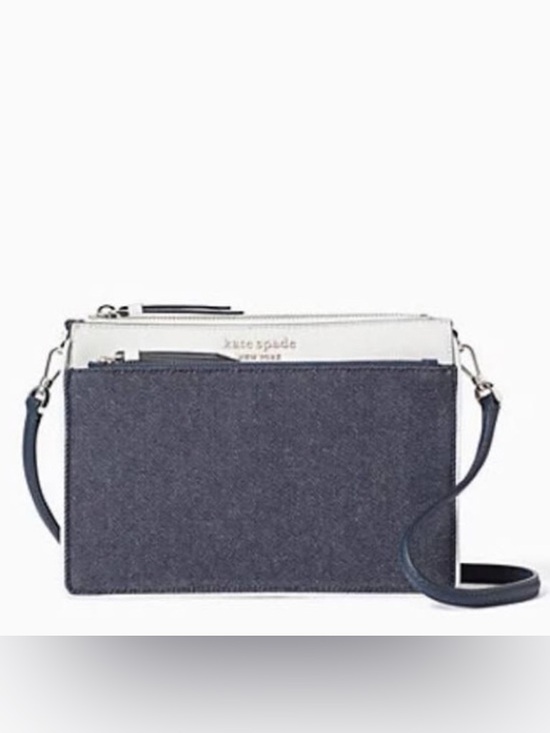 kate spade Handbags - NWOT Kate Spade White Denim Crossbody Purse Bag